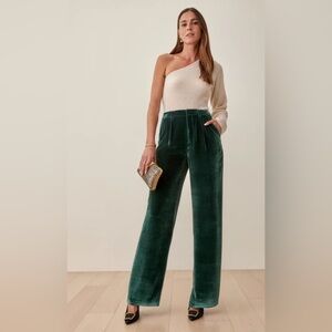 NWT Reformation velvet pants